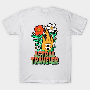 Astral Traveler Trippy Flowers T-Shirt